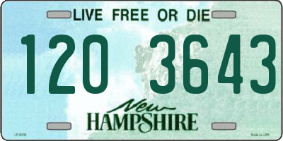 NH license plate 1203643