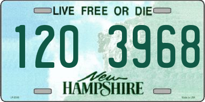NH license plate 1203968