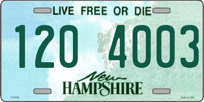NH license plate 1204003