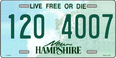 NH license plate 1204007