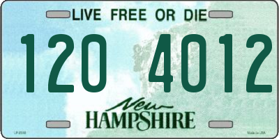 NH license plate 1204012
