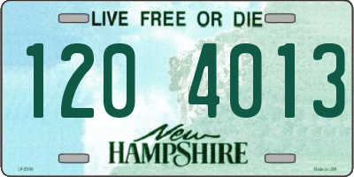 NH license plate 1204013