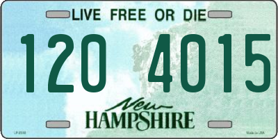 NH license plate 1204015