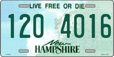 NH license plate 1204016
