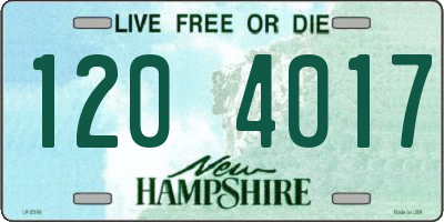 NH license plate 1204017