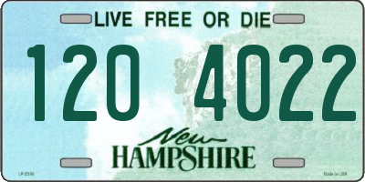 NH license plate 1204022