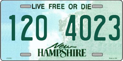 NH license plate 1204023