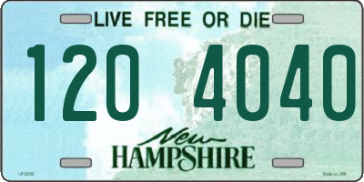 NH license plate 1204040