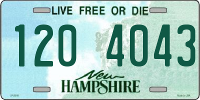 NH license plate 1204043