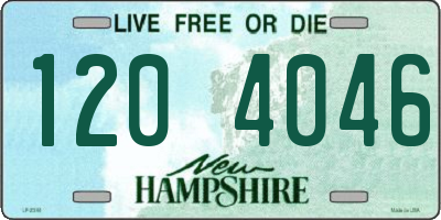 NH license plate 1204046