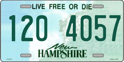 NH license plate 1204057