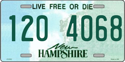 NH license plate 1204068