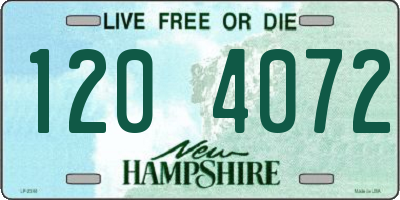 NH license plate 1204072