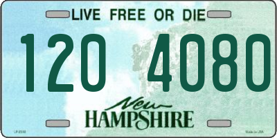 NH license plate 1204080
