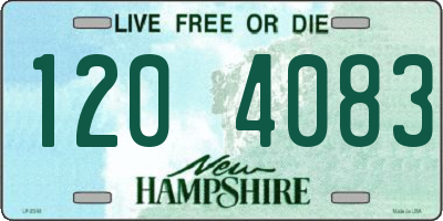 NH license plate 1204083