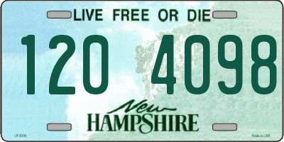 NH license plate 1204098