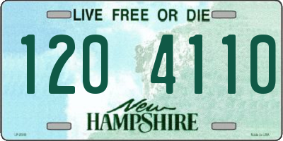 NH license plate 1204110