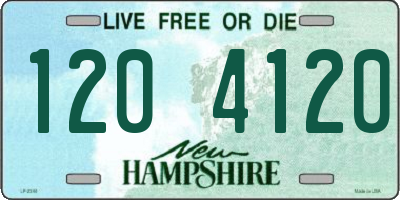 NH license plate 1204120