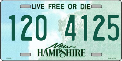 NH license plate 1204125