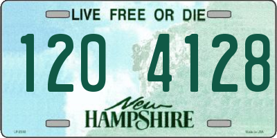 NH license plate 1204128