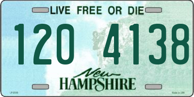 NH license plate 1204138