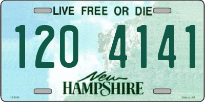 NH license plate 1204141