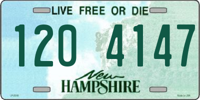 NH license plate 1204147