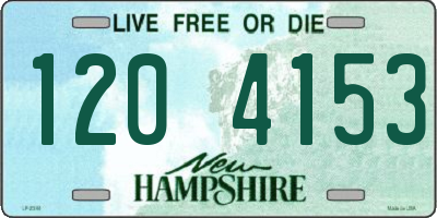 NH license plate 1204153