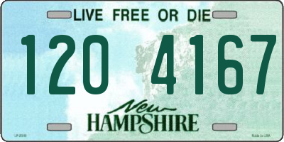 NH license plate 1204167
