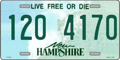 NH license plate 1204170