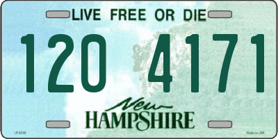NH license plate 1204171