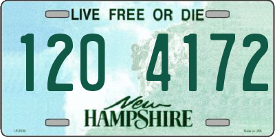 NH license plate 1204172