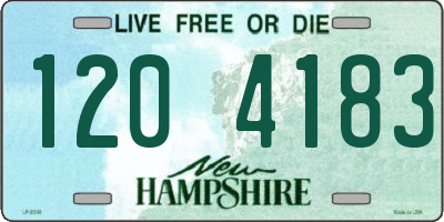 NH license plate 1204183