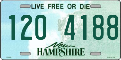 NH license plate 1204188
