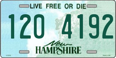 NH license plate 1204192