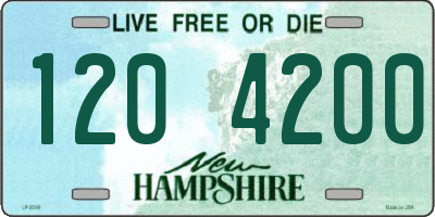 NH license plate 1204200