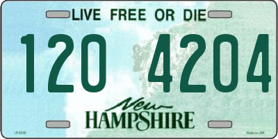 NH license plate 1204204