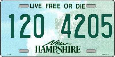 NH license plate 1204205
