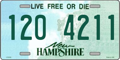 NH license plate 1204211