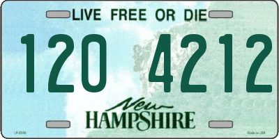 NH license plate 1204212