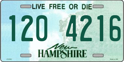 NH license plate 1204216