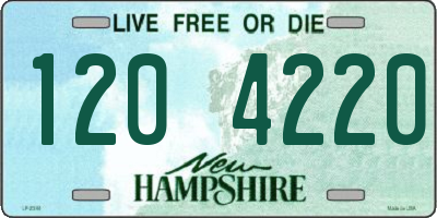 NH license plate 1204220