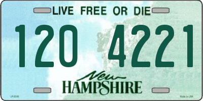 NH license plate 1204221