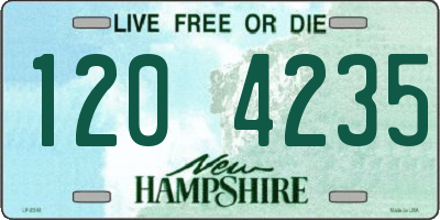NH license plate 1204235
