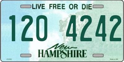NH license plate 1204242