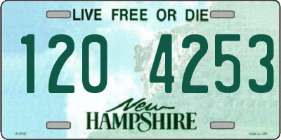 NH license plate 1204253