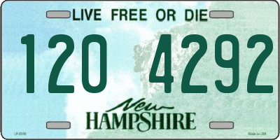 NH license plate 1204292