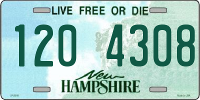 NH license plate 1204308