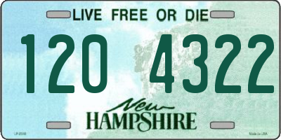 NH license plate 1204322