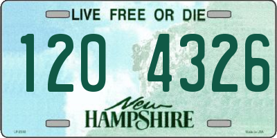 NH license plate 1204326